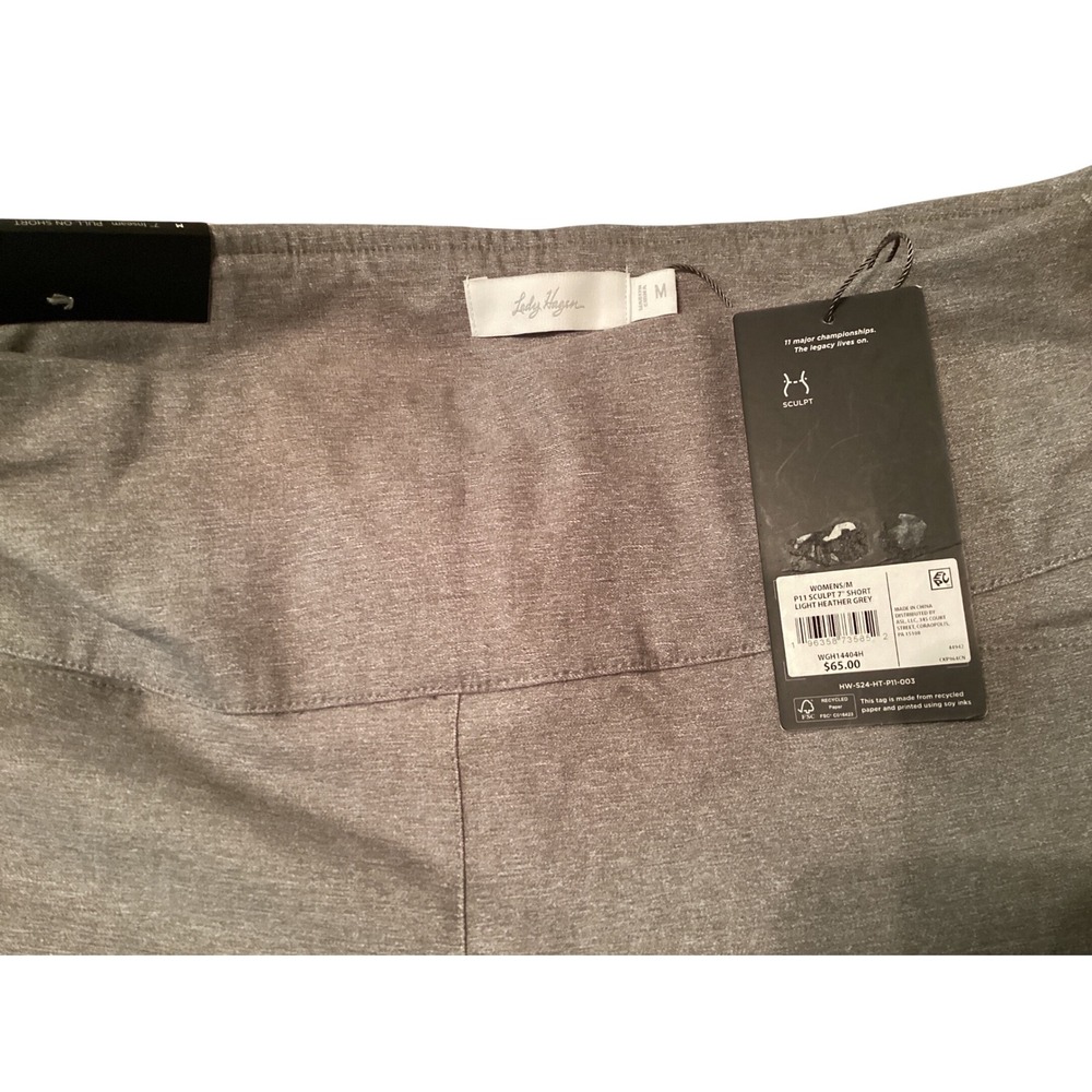 Lady Hagen P11 Sculpt 7 Inch Golf Shorts Womens Medium Light Heather Grey New - Picture 4 of 5